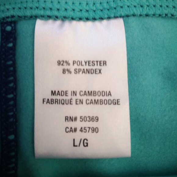 Spalding Speed-Dri Ladies Green & Blue Pattern Size Large Leggings - Picture 6 of 11